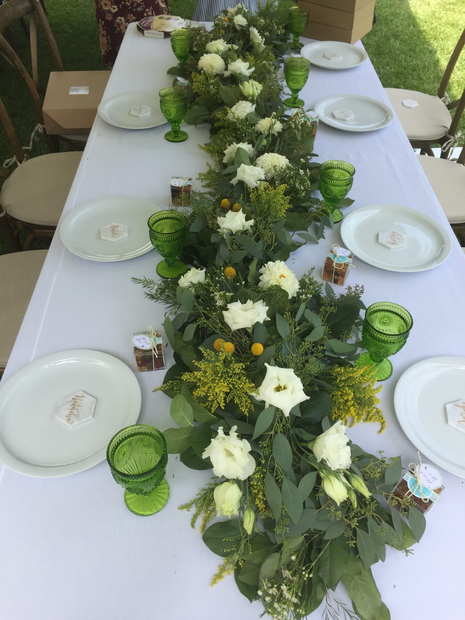 table setting baby shower