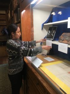 Arts Council Intern Keila Rivera focuses on John Temple and the cattle ranching period at RLC. This installation is the first in a series of displays that will commemorate the 175th anniversary of the Rancho adobe’s construction.